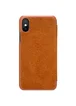 Кожаный чехол (книжка) Nillkin Qin Series для Apple iPhone X/XS Коричневый