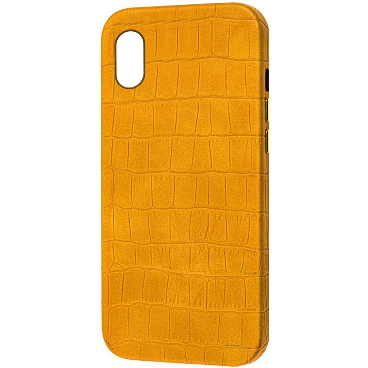 Шкіряний чохол Croco Leather для Apple iPhone XS (5.8 ") Yellow