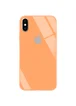 TPU+Glass чехол GLOSSY Logo series для Apple iPhone X (5.8") / XS Персиковый / Peach