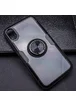TPU+PC чехол Deen CrystalRing под магнитный держатель для Apple iPhone X / XS (5.8") Бесцветный / Черный