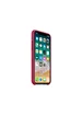 Чехол Silicone case (A) для Apple iPhone X/XS Розовый  / Rose red