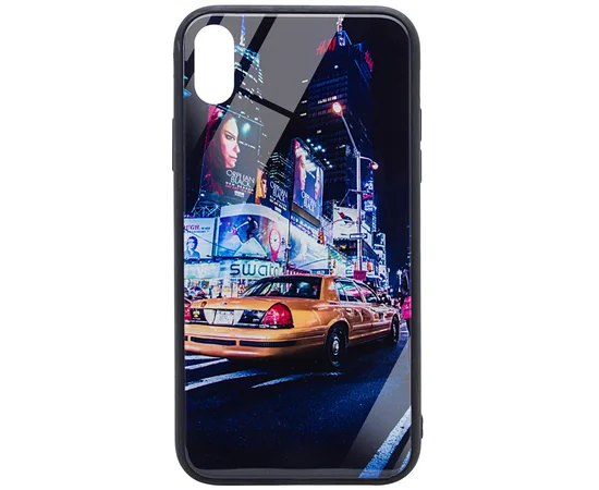 TPU+Glass чехол Night series для Apple iPhone X/XS Нью Йорк