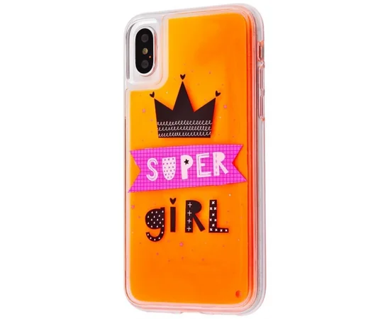 TPU+PC чехол Lovely Stream Neon sand для Apple iPhone X / XS (5.8") Super Girl