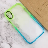 Чехол TPU+PC Fresh sip series для Apple iPhone X / XS (5.8") Бирюзовый / Лимонный