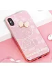 TPU+Glass чехол TYBOMB Dimond Brand для Apple iPhone X / XS (5.8") Розовый/Hello Kitty