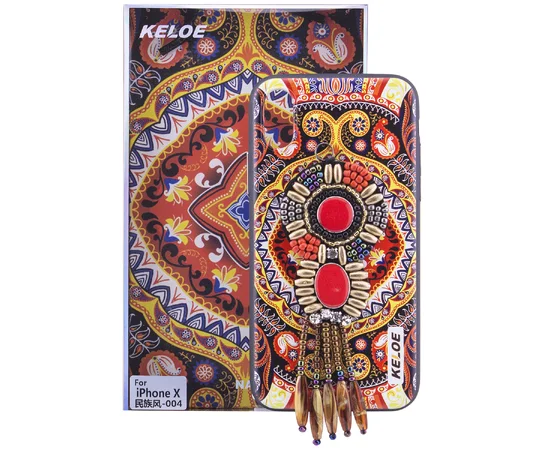 TPU+PC чехол "Keloe" National Style для Apple iPhone X/XS Узор 004