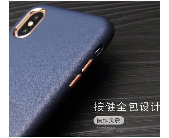 Чехол Soft leather case для Apple iPhone X / XS (5.8") Синий