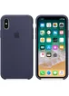 Чехол Silicone case (AAA) для Apple iPhone X (5.8") Темно-Синий / Midnight Blue