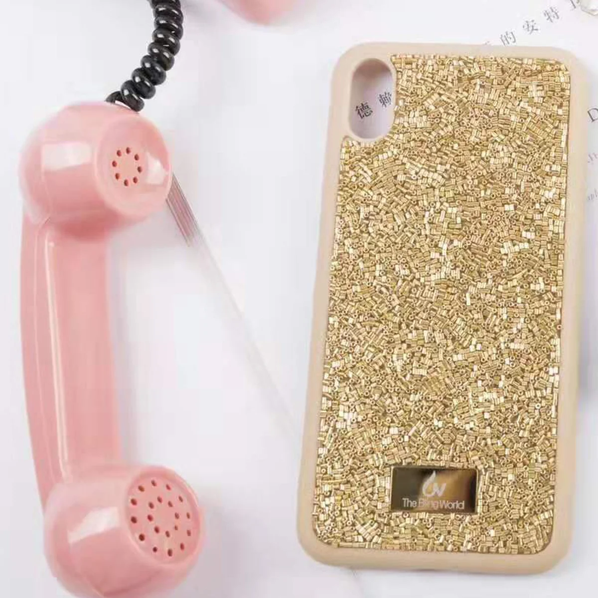 TPU чехол Bling World Brilliant Case для Apple iPhone X / XS (5.8") Золотой