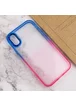 Чехол TPU+PC Fresh sip series для Apple iPhone X / XS (5.8") Розовый / Синий