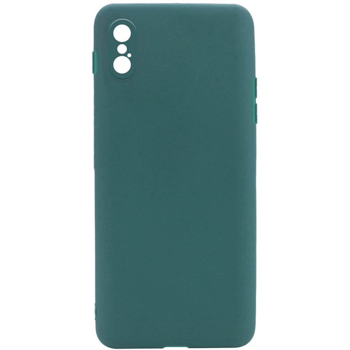 Силиконовый чехол Candy Full Camera для Apple iPhone X / XS (5.8") Зеленый / Forest green