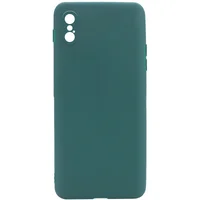 Силиконовый чехол Candy Full Camera для Apple iPhone X / XS (5.8") Зеленый / Forest green