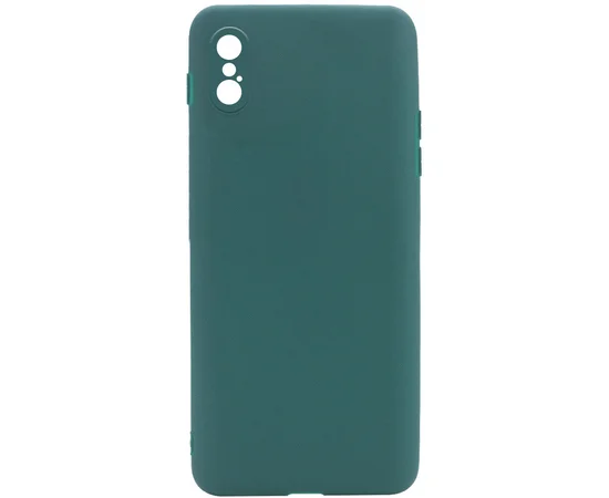Силиконовый чехол Candy Full Camera для Apple iPhone X / XS (5.8") Зеленый / Forest green