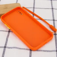 Чехол TPU Square Full Camera для Apple iPhone X / XS (5.8") Оранжевый