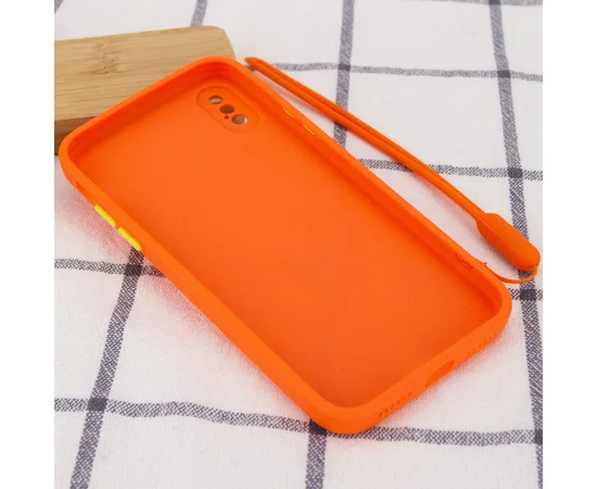 Чехол TPU Square Full Camera для Apple iPhone X / XS (5.8") Оранжевый