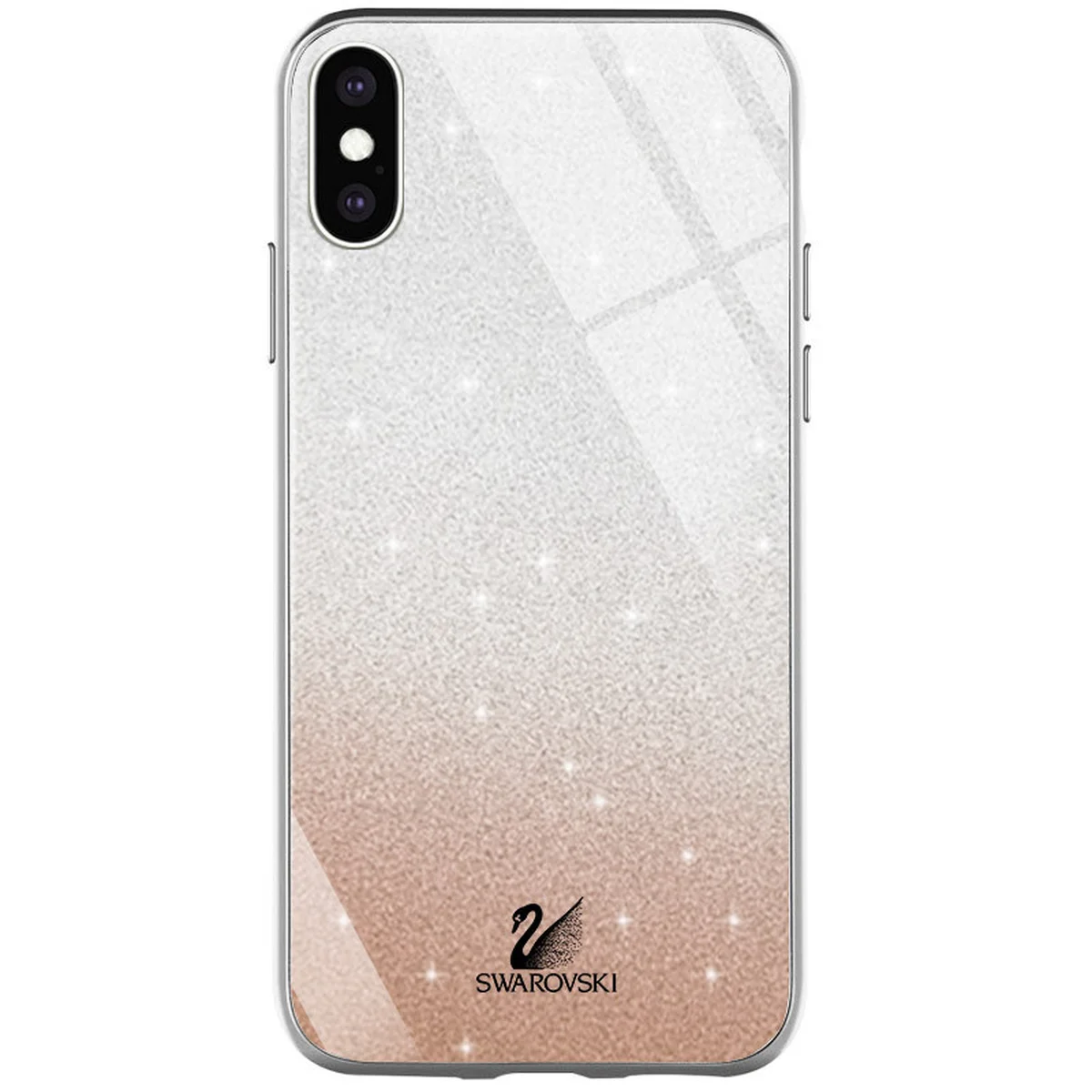 TPU+Glass чехол Swarovski для Apple iPhone X / XS (5.8") Золотой
