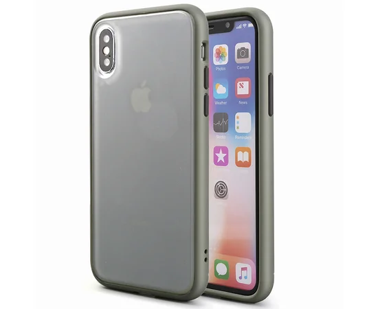 TPU чехол LikGus Maxshield для Apple iPhone X / XS (5.8") Серый