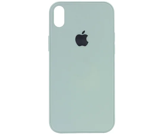 TPU+Glass чехол GLOSSY Logo Full camera для Apple iPhone X / XS (5.8") Мятный
