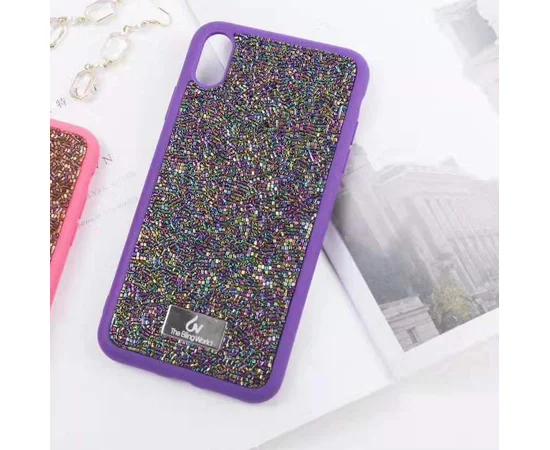 TPU чехол Bling World Brilliant Case для Apple iPhone X / XS (5.8") Фиолетовый