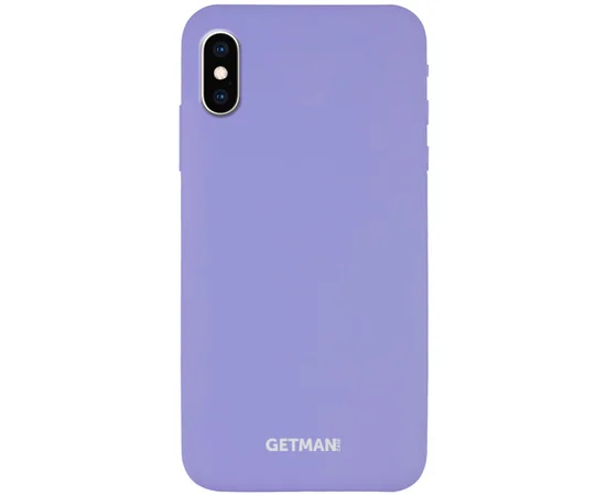 Чехол Silicone Case GETMAN for Magnet для Apple iPhone X / XS (5.8") Сиреневый / Dasheen