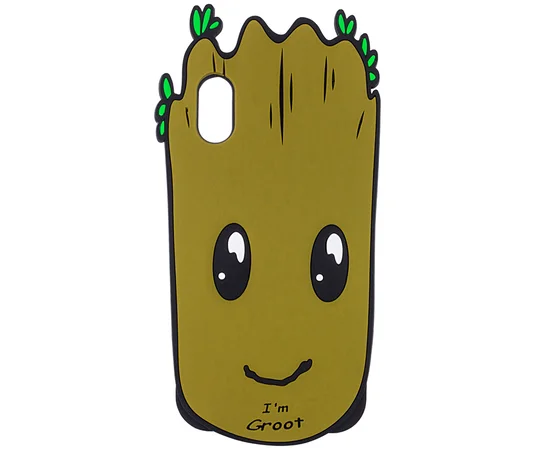 Фактурный силиконовый чехол Funny ART 3D для Apple iPhone X (5.8") Грут