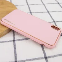 Кожаный чехол Xshield для Apple iPhone X / XS (5.8") Розовый / Pink