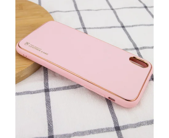 Кожаный чехол Xshield для Apple iPhone X / XS (5.8") Розовый / Pink