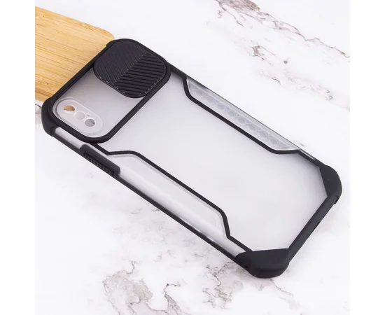 Чехол Camshield matte Ease TPU со шторкой для Apple iPhone X / XS (5.8") Черный