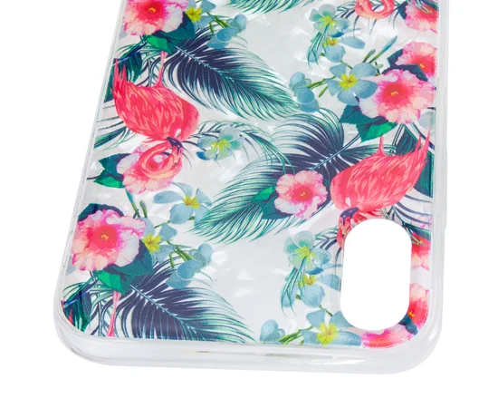 Накладка Glue Case Фламинго для Apple iPhone X/XS Черный