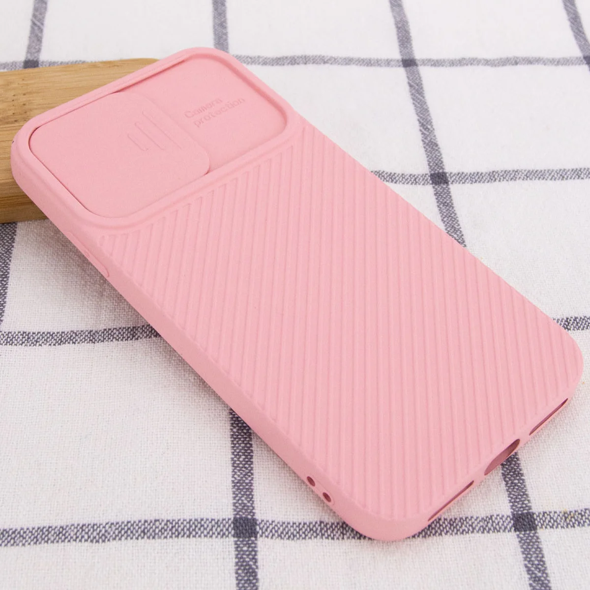 Чохол Camshield Square TPU зі шторкою для камери для Apple iPhone X / XS (5.8 ") Rose Gold