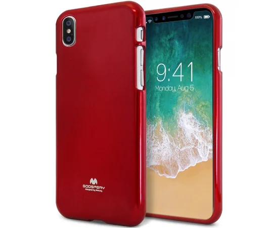 TPU чехол Mercury Jelly Color series для Apple iPhone X/XS Красный
