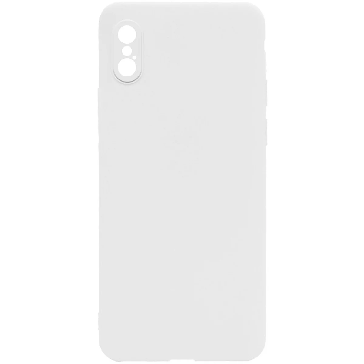 Силиконовый чехол Candy Full Camera для Apple iPhone X / XS (5.8") Белый / White