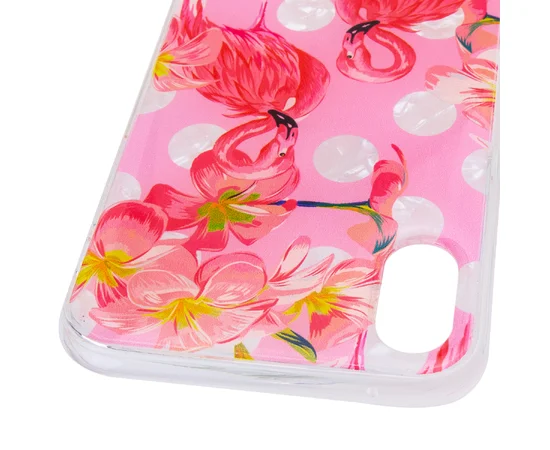 Накладка Glue Case Фламинго для Apple iPhone X/XS Розовый