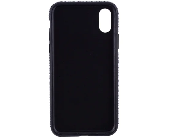 TPU чехол Magic Girl со стразами для Apple iPhone X/XS Черный / Лепестки