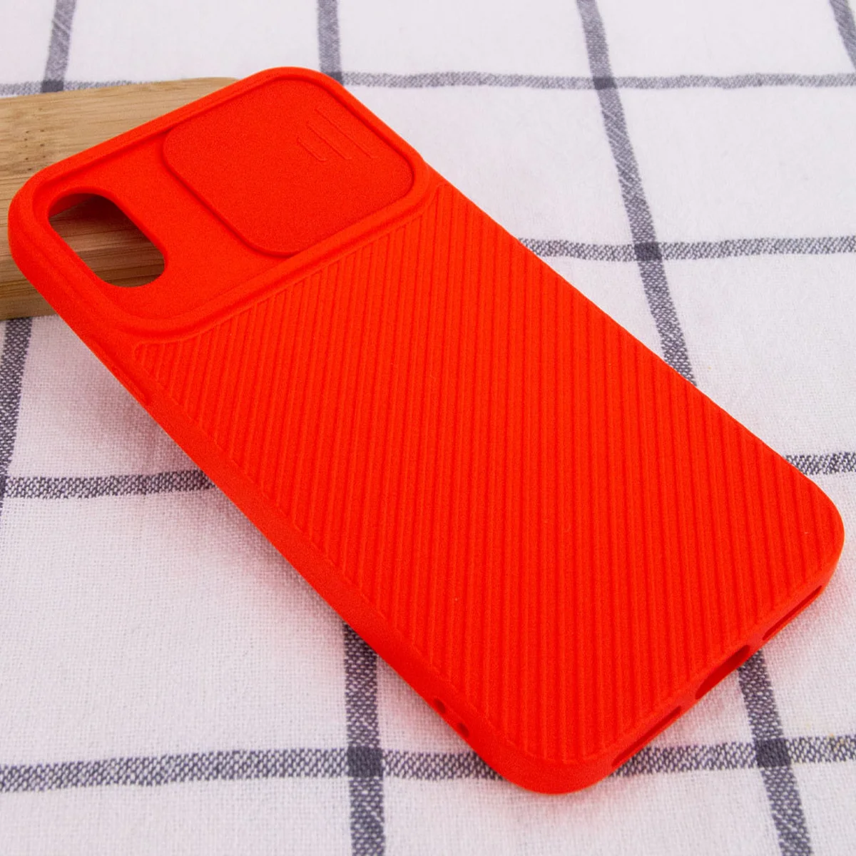 Чехол Camshield Square TPU со шторкой для камеры для Apple iPhone X / XS (5.8") Красный