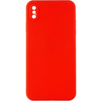Силиконовый чехол Candy Full Camera для Apple iPhone X / XS (5.8") Красный / Red
