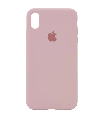 Чехол Silicone case (A) (с закрытым низом) для Apple iPhone X/XS Розовый / Pink Sand