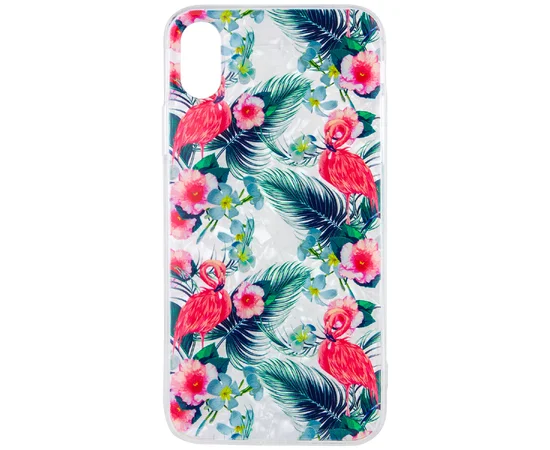 Накладка Glue Case Фламинго для Apple iPhone X/XS Черный