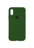 Чехол Silicone Case Full Protective (AA) для Apple iPhone X/XS Зеленый / Dark Olive