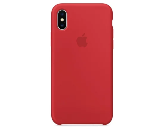 Чехол Silicone case (A) для Apple iPhone X/XS Красный / Red