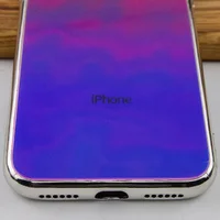 TPU+Glass чехол Gradient Rainbow с лого для Apple iPhone X / XS (5.8") Зеленый