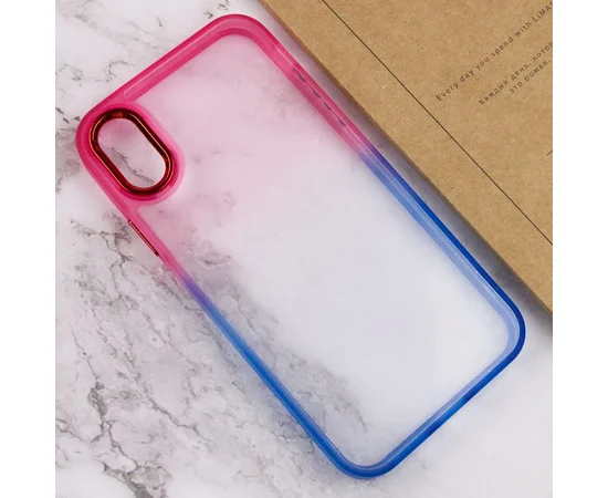 Чехол TPU+PC Fresh sip series для Apple iPhone X / XS (5.8") Синий / Розовый