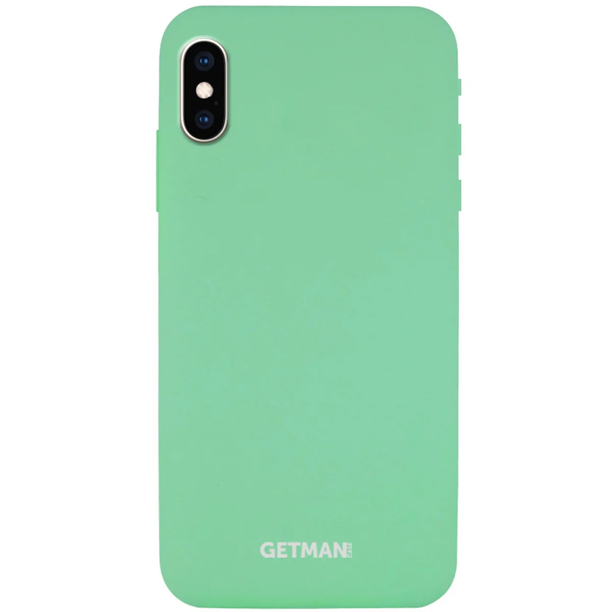 Чехол Silicone Case GETMAN for Magnet для Apple iPhone X / XS (5.8") Зеленый / Spearmint