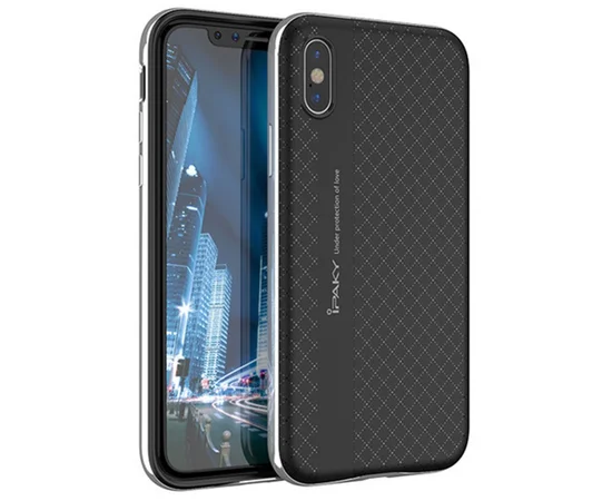 Чехол iPaky TPU+PC для Apple iPhone X/XS Черный / Серебряный