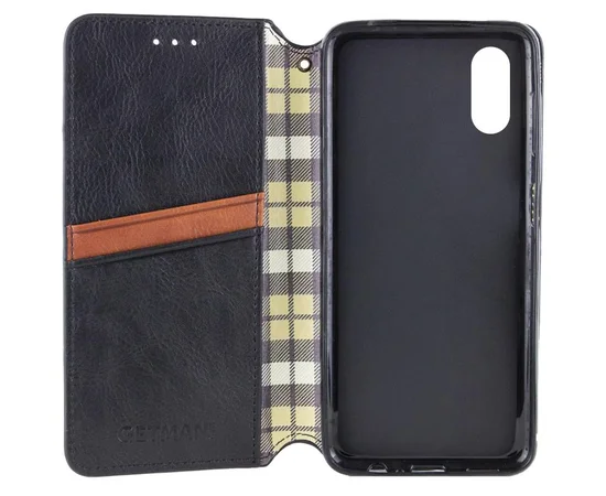 Шкіряний чохол-книжка GETMAN Cubic (PU) для Apple iPhone X / XS (5.8") Чорний