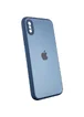 TPU+Glass чехол Matte Candy Full camera для Apple iPhone X / XS (5.8") Синий