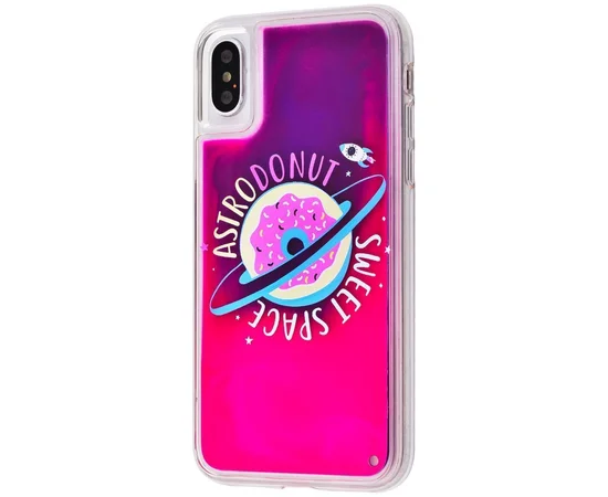 TPU+PC чехол Lovely Stream Neon sand для Apple iPhone X / XS (5.8") Астронавт