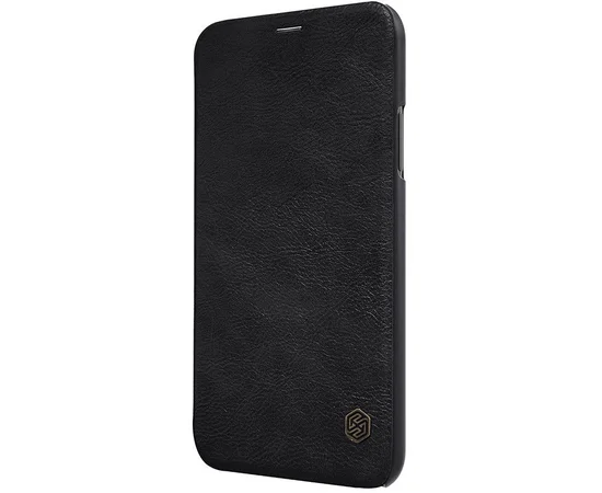 Кожаный чехол (книжка) Nillkin Qin Series для Apple iPhone X/XS Черный