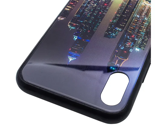 TPU+Glass чехол Night series для Apple iPhone X/XS Манхэттен