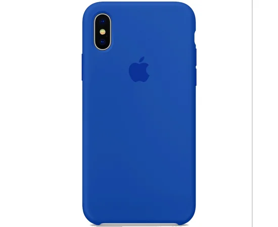 Чехол Silicone Case (AA) для Apple iPhone X/XS Синий / Blue